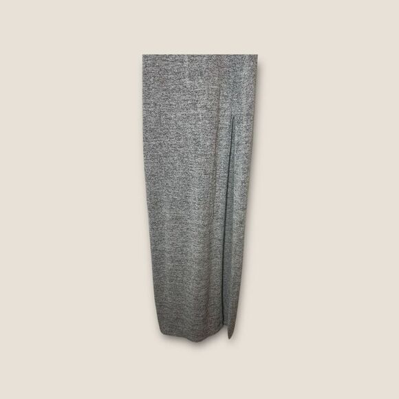 Wilfred Free Heathered Gray Midi Tank Dress Slit Size XS - Picture 3 of 6